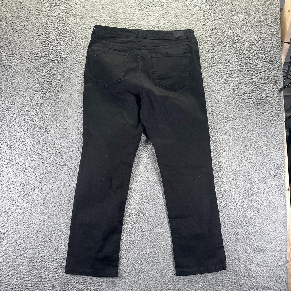 Jones New York Lexington Jeans Womens 14 Black Cotton Denim Straight Workwear - Picture 5 of 11